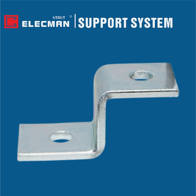 2 Hole Offset Zee Strut Z Bracket For Plumbing Galvanized Steel